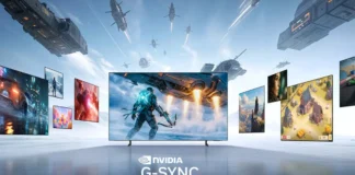 L'immagine che presenta la tecnologia Nvidia G-Sync.