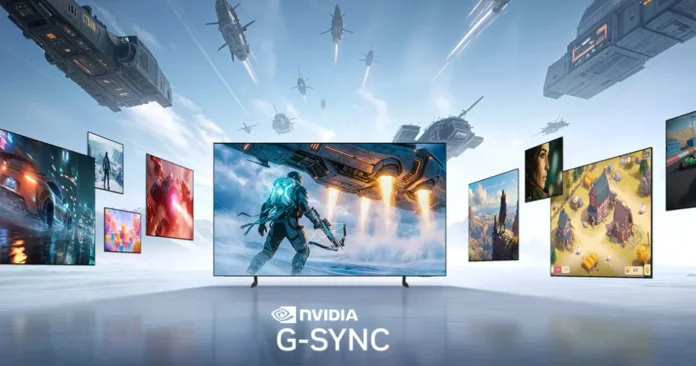 L'immagine che presenta la tecnologia Nvidia G-Sync.
