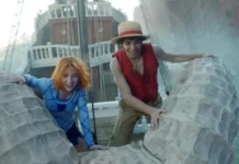 Iñaki Godoy ed Emily Rudd nella stagione 2 di One Piece.