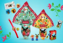 Le uova di Pasqua e le mini colombe di Bing targate Balocco.