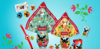 Le uova di Pasqua e le mini colombe di Bing targate Balocco.