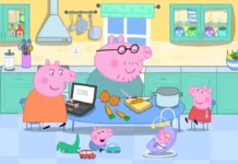 In foto la famiglia della serie animata Peppa Pig.