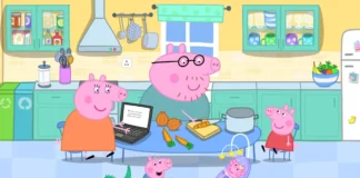 In foto la famiglia della serie animata Peppa Pig.