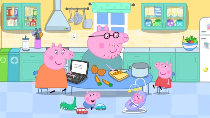 In foto la famiglia della serie animata Peppa Pig.