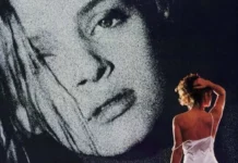 Uma Thurman nel poster del film Kiss Daddy Goodnight.