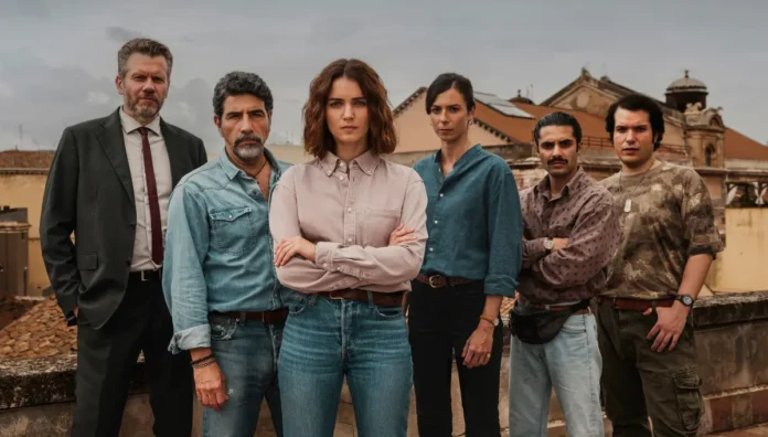 Giusy Buscemi e i protagonisti della serie Vanina – Un vicequestore a Catania 2.
