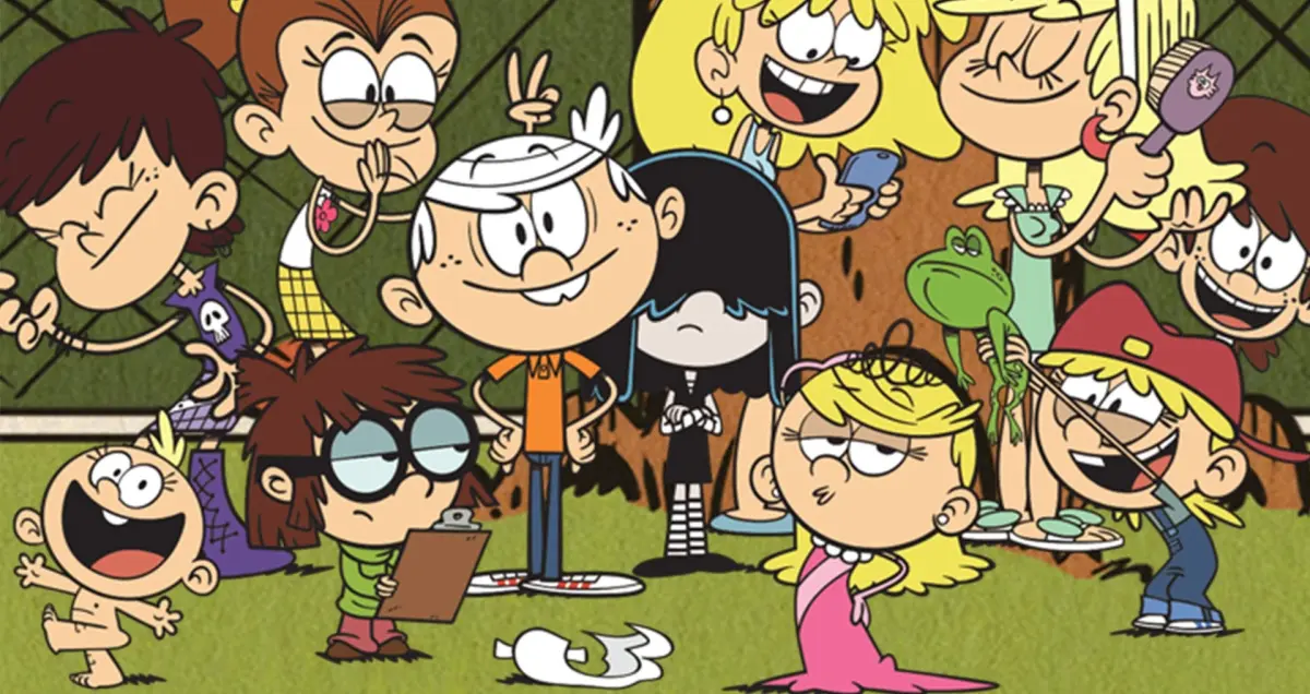 In foto i protagonisti della serie animata A casa dei Loud.