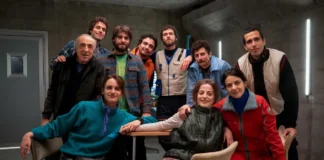 Silvio Orlando e il cast del film Antartica – Quasi una fiaba.