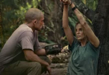 Charlize Theron e Taron Egerton nel film Netflix Apex.