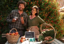 Giulia Bevilacqua e Maurizio Lastrico nel film Benvenuti in campagna.