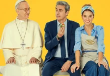 Pif e Giusy Buscemi nel poster del film ...che Dio perdona a tutti.