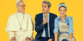 Pif e Giusy Buscemi nel poster del film ...che Dio perdona a tutti.