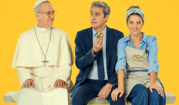 Pif e Giusy Buscemi nel poster del film ...che Dio perdona a tutti.