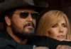 Kelly Reilly e Cole Hauser nella serie Dutton Ranch.