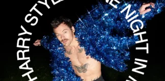 Harry Styles nel poster dell'evento Kiss All the Time. Disco, Occasionally.