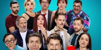 In foto i partecipanti della sesta edizione di LOL: Chi ride è fuori.