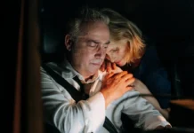 Massimo Ghini e Isabella Ferrari nel film Nel tepore del ballo.