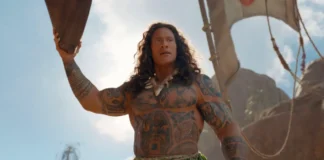Dwayne Johnson nel film Oceania in versione live action.