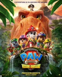 Il teaser poster del film PAW Patrol – Missione Dinosauri.