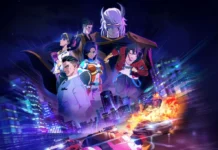 La key art del racing game arcade Screamer.