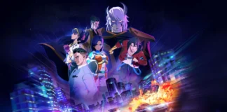 La key art del racing game arcade Screamer.
