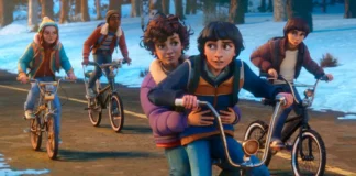In foto i protagonisti della serie Stranger Things: Storie dal 1985.