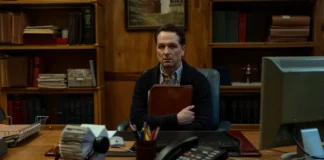 Matthew Rhys nella serie Apple TV Widow’s Bay.