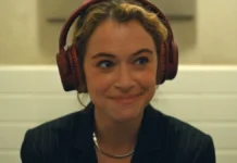 Tatiana Maslany nella serie Apple TV Maximum Pleasure Guaranteed.