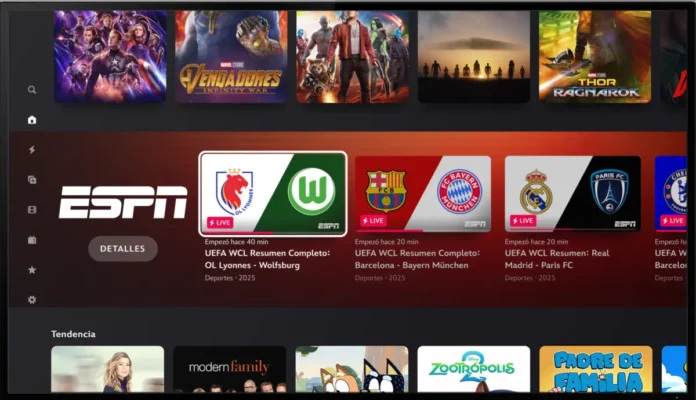 In foto l'homepage dell'offerta Disney+ che compenre anche gli eventi ESPN.