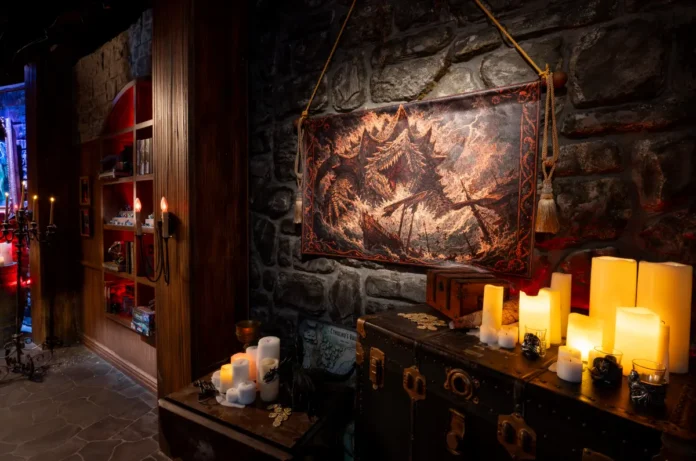 Una foto del set del gioco di ruolo Dungeon Masters.