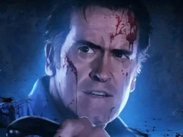 Il personaggio di Ash Williams interpretato da Bruce Campbell.
