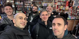 In foto alcuni famosi Zerocalcare e alcuni fumettisti italiani.