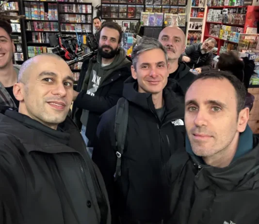 In foto alcuni famosi Zerocalcare e alcuni fumettisti italiani.