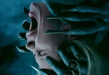 Amelia Eve nel poster dell'horror Insidious: Fuori dall'Altrove.