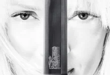 Uma Thurman nel poster del film Kill Bill: The Whole Bloody Affair.