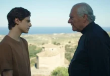 Manuel Nucera e Giorgio Colangeli nel film L'oratore.