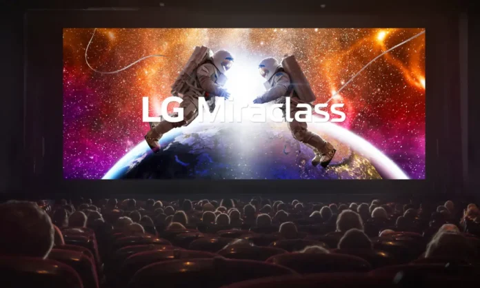 Una immagine della nuova tecnologia per i cinema LG Miraclass.