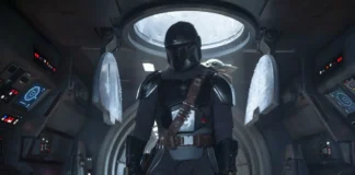 In foto il Mandaloriano nel film Star Wars: The Mandalorian and Grogu.