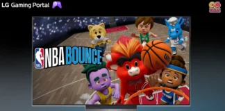 In foto i giocatori di basket dell'arcade NBA Bounce.