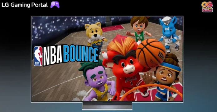 Nba.bounce.cover In foto i giocatori di basket dell'arcade NBA Bounce.