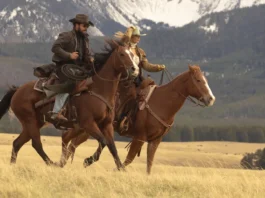 Una scena dalla serie Paramount+ Dutton Ranch..
