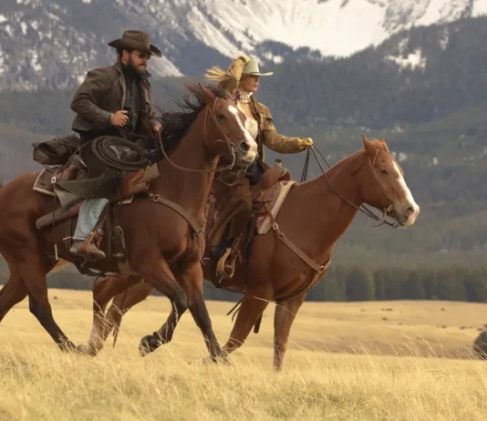 Una scena dalla serie Paramount+ Dutton Ranch..