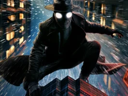 Il personaggio di Spider-Noir nel poster ufficiale.