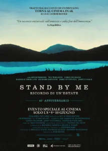 Il poster del ritorno al cinema in 4K del film Stand by Me.