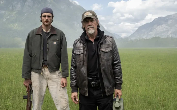 Jacob Elordi e Josh Brolin nel film The Dog Stars – Le Stelle Dopo la Fine.