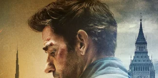John Krasinski nel poster del thriller Tom Clancy's Jack Ryan.