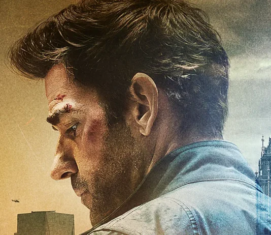 John Krasinski nel poster del thriller Tom Clancy's Jack Ryan.
