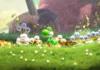 Il dinosauro Yoshi nel gioco Switch 2 Yoshi and the Mysterious Book.