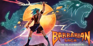 La key-art del gioco Barbarian Saga: The Beastmaster,