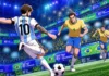 La key-art del gioco di calcio arcade Beat the Champions.